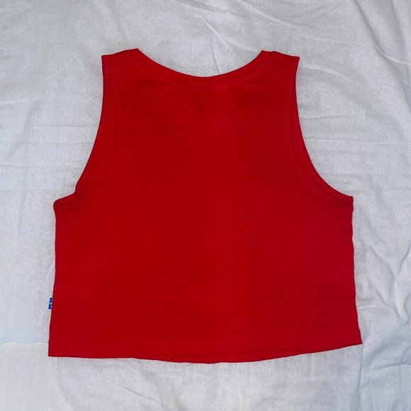 Adidas Originals Red Women Red Loose Printed Crop Top - Picture 7 of 7